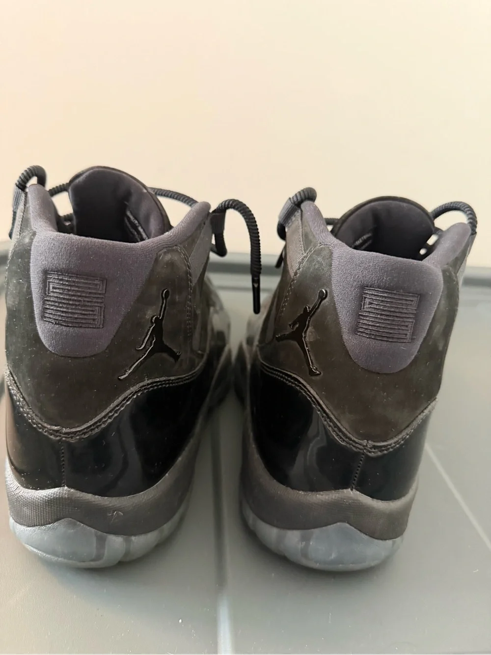 Jordan Black Patent Leather High-Top Sneakers